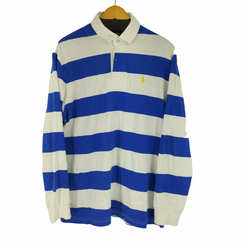 ポロバイラルフローレン Polo by RALPH LAUREN スモールポニーボーダー L/S ポロシャツ メンズ import:L
