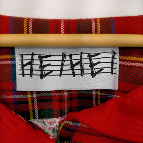 ヘイヘイ HEIHEI セーラーカラーブルゾン チェック柄 オーバーサイズ レディース