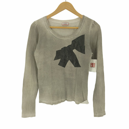 マックスアンドコー MAX & CO. イタリア製 オーバー フルプリント リボン L/S カットソー レディース import:M