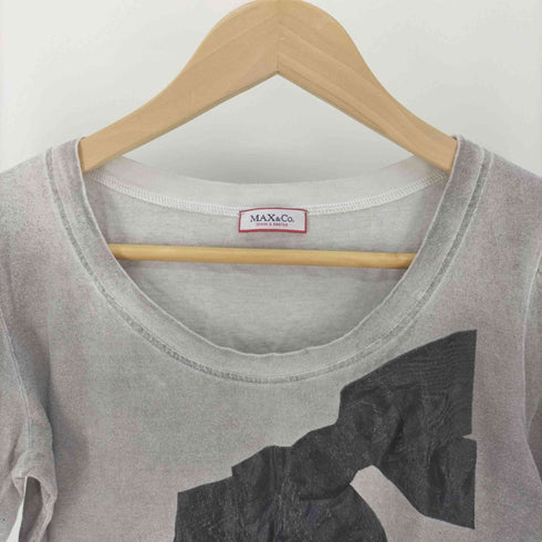 マックスアンドコー MAX & CO. イタリア製 オーバー フルプリント リボン L/S カットソー レディース import:M