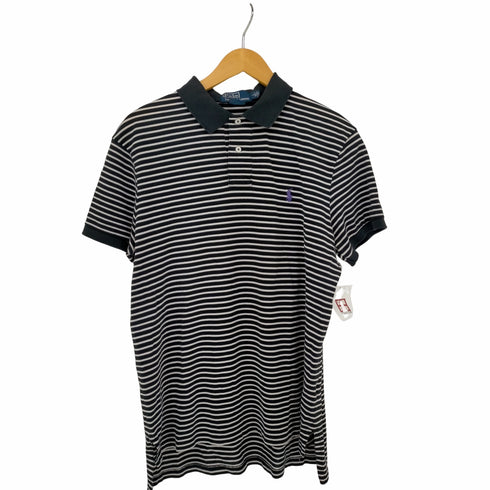 ポロバイラルフローレン Polo by RALPH LAUREN CUSTOM FIT ポニー刺繍 S/S ボーダー ポロシャツ メンズ JPN:L