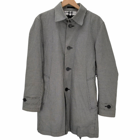 バーバリーブラックレーベル BURBERRY BLACK LABEL 千鳥格子 チンスト ハーフコート メンズ L