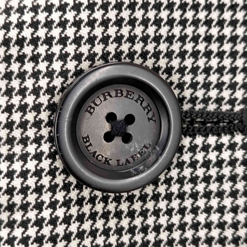 バーバリーブラックレーベル BURBERRY BLACK LABEL 千鳥格子 チンスト ハーフコート メンズ L