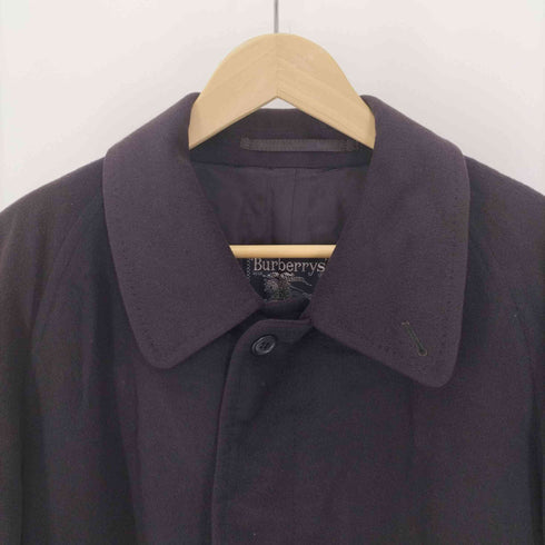 バーバリーズ BURBERRYS 80-90S 英国製 PURE CASHMERE 比翼 カシミヤ ステンカラー コート メンズ