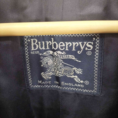 バーバリーズ BURBERRYS 80-90S 英国製 PURE CASHMERE 比翼 カシミヤ ステンカラー コート メンズ