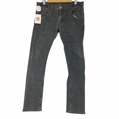 リー Lee カウレザーLEEパッチ ブラックデニム メンズ JPN:L
