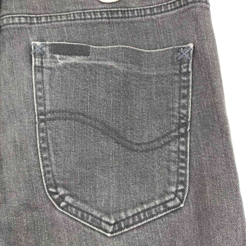 リー Lee カウレザーLEEパッチ ブラックデニム メンズ JPN:L