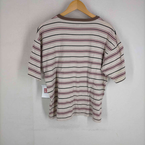 ロクビューティーアンドユースユナイテッドアローズ 6 BEAUTY & YOUTH UNITED ARROWS 22SS COTTON MULTI BORDER T-SHIRT レディース