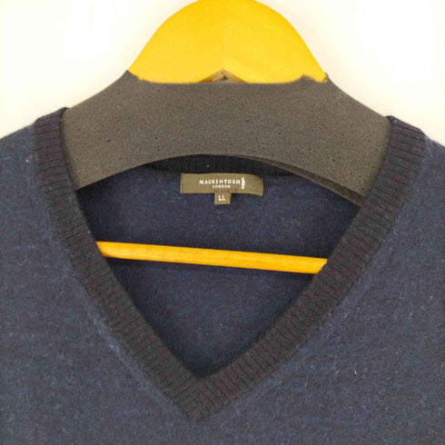 マッキントッシュ ロンドン Mackintosh LONDON フロント刺繍 メランジウールVネックニット メンズ LL