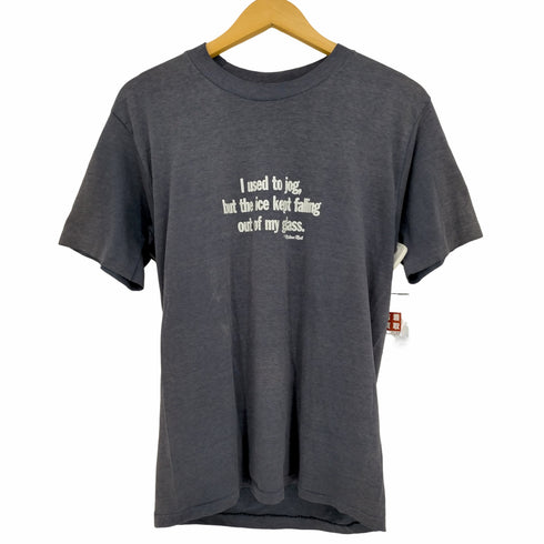 I used to jog but the ice kept falling out of my glass メッセージ Tシャツ メンズ