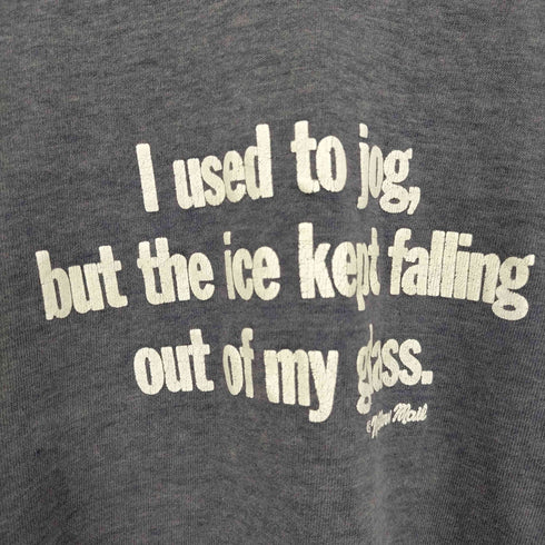 I used to jog but the ice kept falling out of my glass メッセージ Tシャツ メンズ
