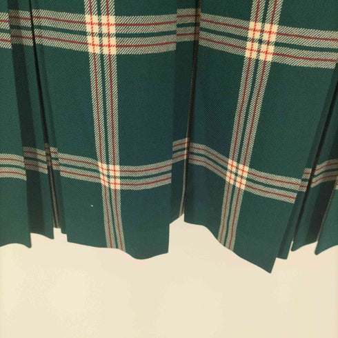 キャシャレル cacharel NEW WOOL チェック ボックス プリーツ スカート レディース