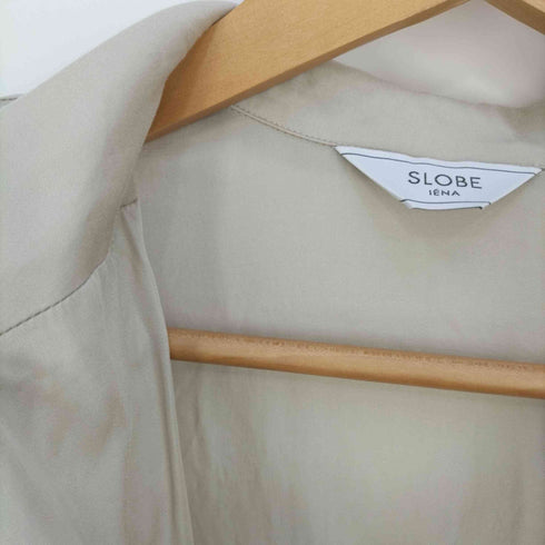 スローブイエナ SLOBE IENA サテン開襟フロントボタンワンピース レディース