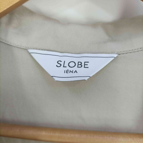 スローブイエナ SLOBE IENA サテン開襟フロントボタンワンピース レディース