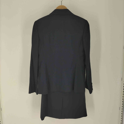 アクアスキュータム AQUASCUTUM シルク混 1Bテーラード ジャケット スカート セットアップ レディース