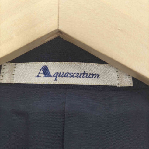 アクアスキュータム AQUASCUTUM シルク混 1Bテーラード ジャケット スカート セットアップ レディース