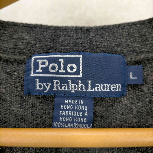 ポロバイラルフローレン Polo by RALPH LAUREN ポニー刺繍ウールニットベスト シェルボタン メンズ JPN:L