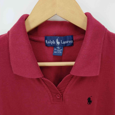 ラルフローレン RALPH LAUREN ポニー刺繍スキッパーカラーニットポロシャツ レディース JPN:XL