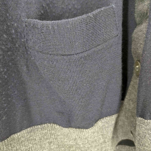 メティキュラス ニットウェア Meticulous knitwear パネル切り替え ウールVネックカーディガン メンズ import:L