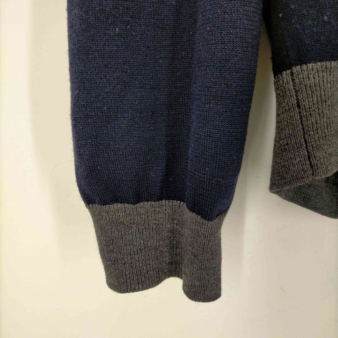 メティキュラス ニットウェア Meticulous knitwear パネル切り替え ウールVネックカーディガン メンズ import:L