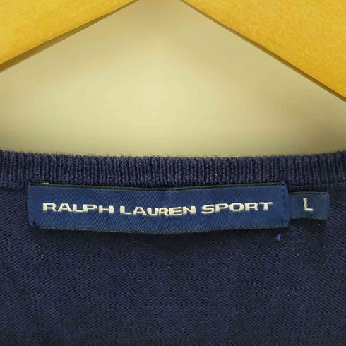 ラルフローレンスポーツ RALPH LAUREN SPORT ポニー刺繍 Vネックリブニット レディース JPN:L