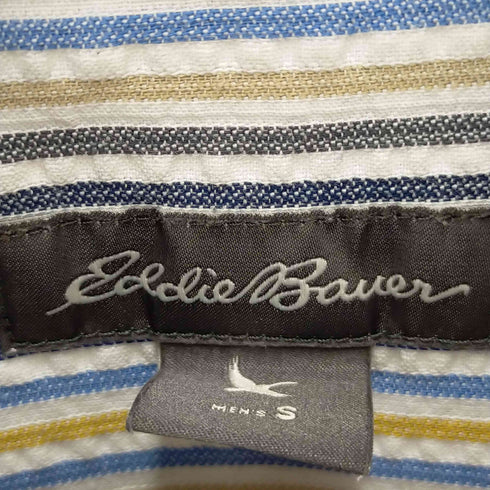 エディーバウアー Eddie Bauer マルチカラー シアサッカーボーダーシャツ メンズ JPN:S