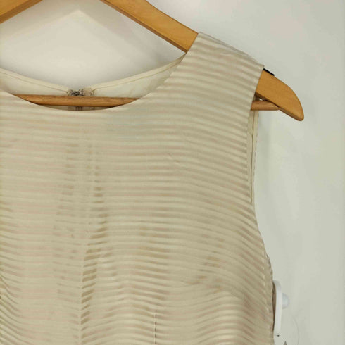 ランバンコレクション LANVIN COLLECTION シルクモヘヤブレンド ボーダー ノースリーブワンピース レディース 38