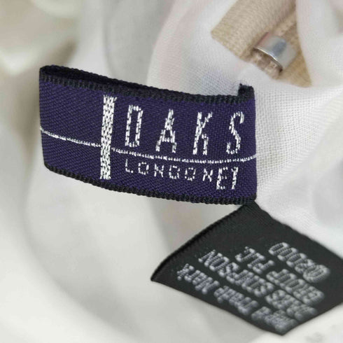 ダックスロンドン DAKS LONDON チェック柄 刺繍 ノースリーブフリルワンピース レディース 38