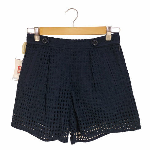 バーバリーズブルーレーベル BURBERRYS BLUE LABEL サイドジップ メッシュ ショーツ ショートパンツ レディース 38