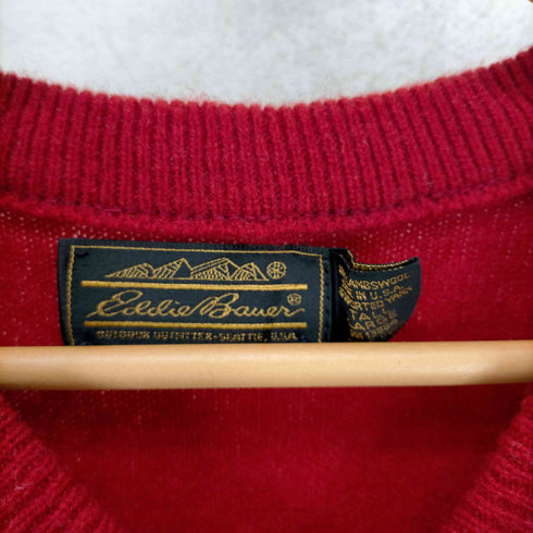 エディーバウアー Eddie Bauer 80S USA製 黒タグ ウールニットベスト メンズ import:L