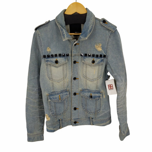 ダブルスタンダードクロージング DOUBLE STANDARD CLOTHING スタッズダメージデニムジャケット メンズ 44
