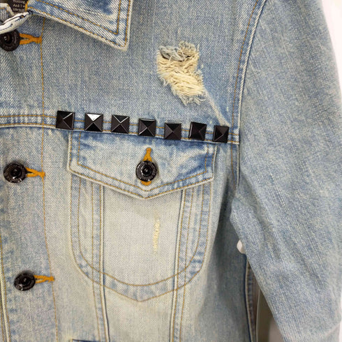 ダブルスタンダードクロージング DOUBLE STANDARD CLOTHING スタッズダメージデニムジャケット メンズ 44