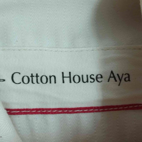 コットンハウスアヤ Cotton House Aya シャドーストライプ コットン ステンカラーコート レディース JPN:M