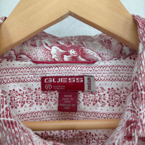 ゲス GUESS 00S ボタニカル柄 アロハ調 ロングスリーブシャツ メンズ import:M