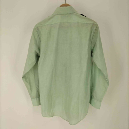 ステンシルプリント バイカラー 切替 エポレット L/S シャツ メンズ 16