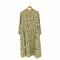 コットンハウスアヤ Cotton House Aya yesterday CROSS 花柄 リネン ノーカラー シャツワンピース レディース JPN:M