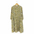 コットンハウスアヤ Cotton House Aya yesterday CROSS 花柄 リネン ノーカラー シャツワンピース レディース JPN:M