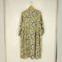コットンハウスアヤ Cotton House Aya yesterday CROSS 花柄 リネン ノーカラー シャツワンピース レディース JPN:M