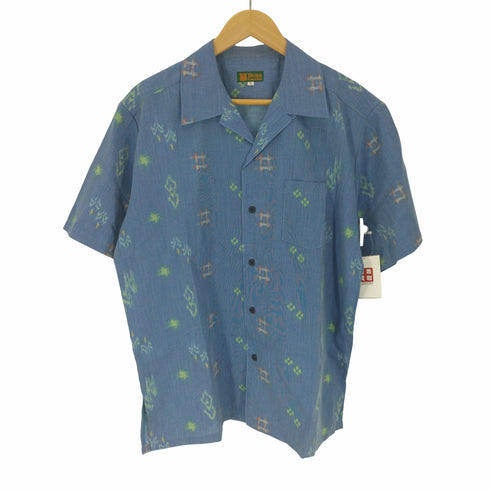 シーサー SHISA 総柄 オープンカラー S/S シャツ メンズ import:L