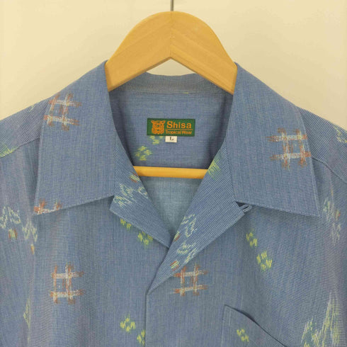 シーサー SHISA 総柄 オープンカラー S/S シャツ メンズ import:L