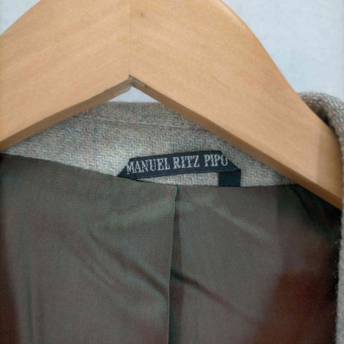 マニュエルリッツ MANUEL RITZ PIPO イタリア製 裏地玉虫 メランジウール 2Bテーラードジャケット メンズ EUR:48
