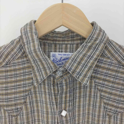 ロックマウント Rockmount 80-90S USA製 TRU-WEST ウエスタン S/S シャツ メンズ