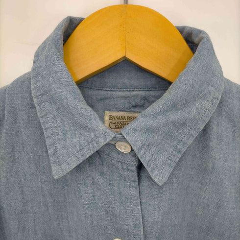 バナナリパブリック BANANA REPUBLIC 80s SAFARI&TRAVEL サファリ&トラベル クロップドシャンブレーシャツ レディース 4