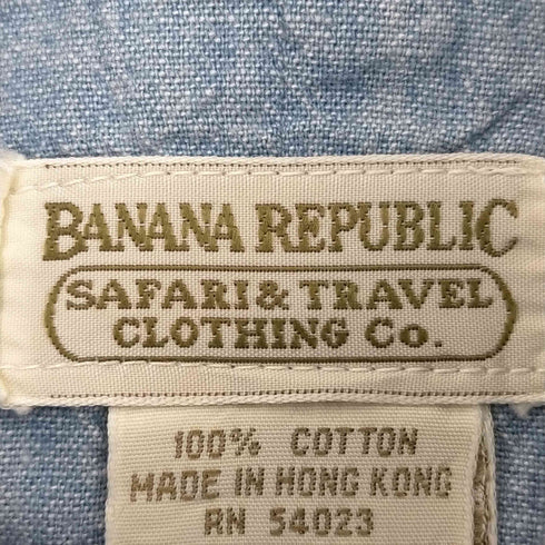 バナナリパブリック BANANA REPUBLIC 80s SAFARI&TRAVEL サファリ&トラベル クロップドシャンブレーシャツ レディース 4