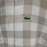 ラコステ LACOSTE ワニ刺繍 ノーカラーチェックシャツ 七分丈 レディース 40