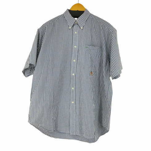 トミーヒルフィガー TOMMY HILFIGER フロント刺繍 ボタンダウン S/S チェックシャツ メンズ import:L