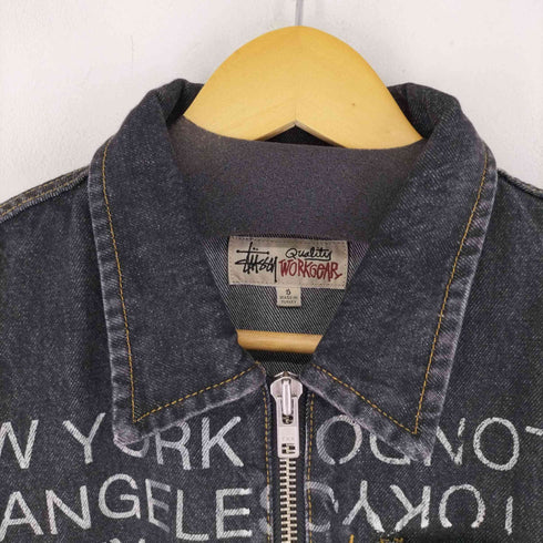 ステューシー Stussy ZIP WORK JACKET CITY LINK DENIM ONE WASH メンズ JPN:S