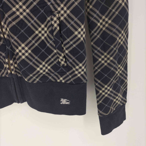 バーバリーブルーレーベル BURBERRY BLUE LABEL チェックポケットジップアップパーカー レディース JPN:38