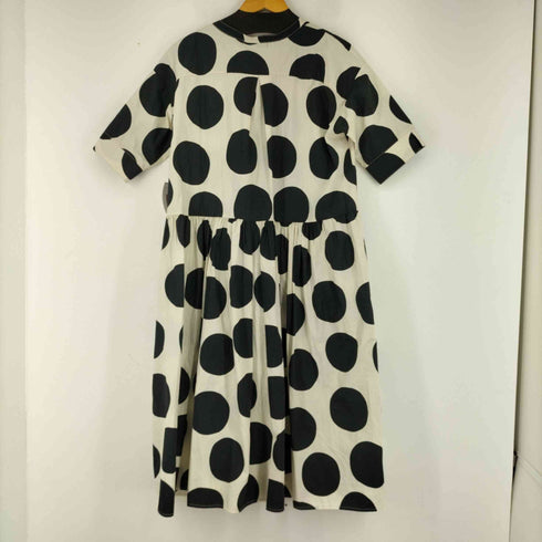 アトリエシックス atelier six ドット柄 スキッパーシャツS/Sワンピース レディース