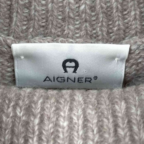 アイグナー AIGNER カシミヤ混 ケーブル編み タートルネックニット レディース FR:38